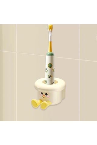Homyl Diş Fırçası Tutucu Duvara Monte Banyo Düzenleyici Otel Beyaz
