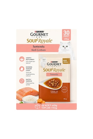 Gourmet Gold Soup Royale Somon Etli Kedi Çorbası 30x45g