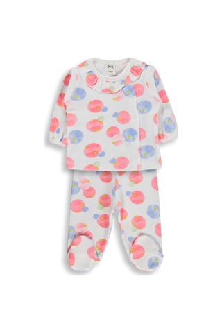 Civil Baby Suluboya Yıldız Emp Bandanalı 1-9 Ay Pijama Takımı - Ekru