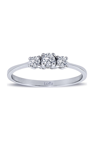 Lova 0,25 Karat Pırlanta Tria Yüzük - 1010078
