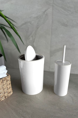 Prima Nova Flores 2'li Banyo Seti - Beyaz Beyaz