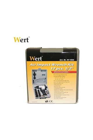 Wert 1855 Havalı Somun Sıkma Seti (1/2" - 17 Parça) N11.10761
