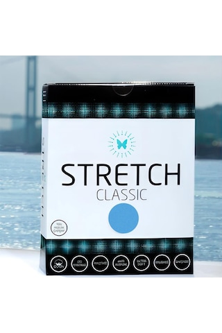 Stretch Çift Kişilik Lastikli Çarşaf Mavi Stretch Çift Kişilik Lastikli Çarşaf Mavi