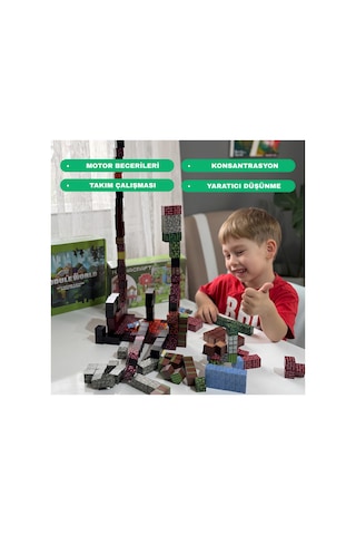 Macera Mıknatıslı Manyetik Blok Seti 128 Parça 2.5cm Büyük Boy Manyetik Lego Zeka Geliştirici Eğitici Stem Oyuncak Montessori Mıknatıslı Oyuncak 3+ Yaş