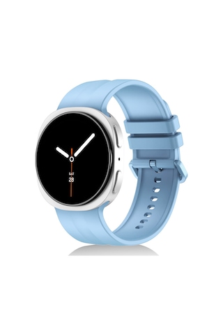 Samsung Galaxy Watch 8 40mm Uyumlu Krd-159 22mm Silikon Kordon - Beyaz