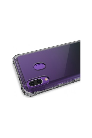 Blogy P20 Lite İle Uyumlu Crystal Fit Kılıf Smoke Black