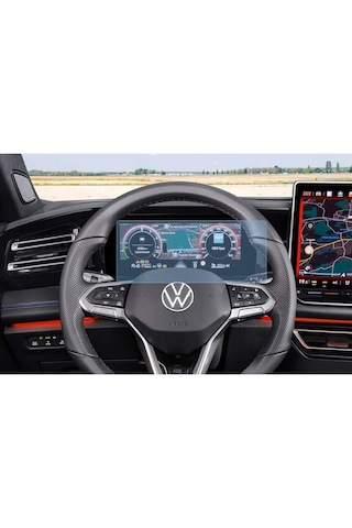 Volkswagen Tiguan Uyumlu 10.25 İnç Dijital Gösterge Ve 12.9 İnç Multimedya Ekran Koruyucu 9H Nano Ekran Koruyucu
