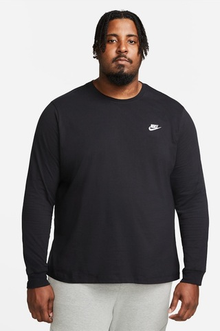 Nike Nsw Club Tee Erkek Uzun Kollu Spor Tişört Siyah