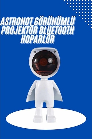 Astronot Işık Projektörü Gökkuşağı Projeksiyon Gece Lambası Hediyelik