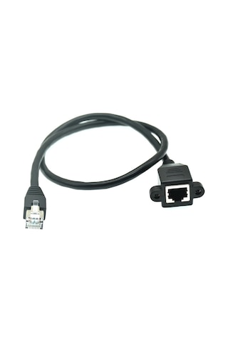 5077 Rj45 Dişi Erkek Uzatma 0.5M Panel Tipi Cat6 Montaj Kablosu