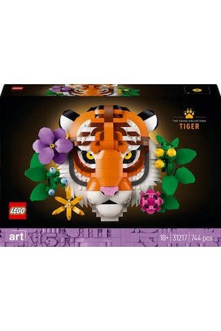 LEGO® Art Fauna Koleksiyonu – Kaplan 31217 - Yetişkinler için Çiçekli Dekoratif Model Yapım Seti (744 Parça)
