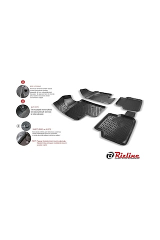Ford Focus 3 Paspas 3D Siyah Rizline Havuzlu 2011- Sonrası