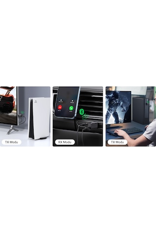 Usb Bluetooth 5.0 2in1 Ses Adaptörü Rx & Tx Alıcı Ve Verici Hub