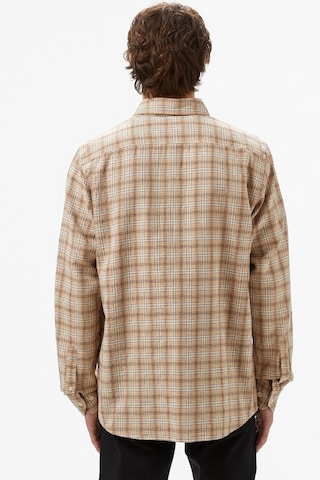 Lacoste Men's Regular Fit Button-down Collar Plaid Shirt Brown Erkek Düğmeli Yaka Ekose Gömlek Kahverengi