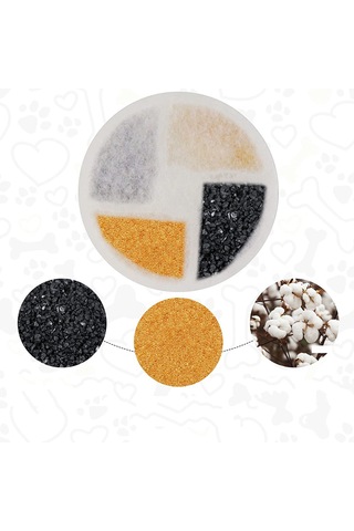 Ecronicword 8'li Set Yuvarlak Evcil Hayvan Su Çeşmesi Filtreleri