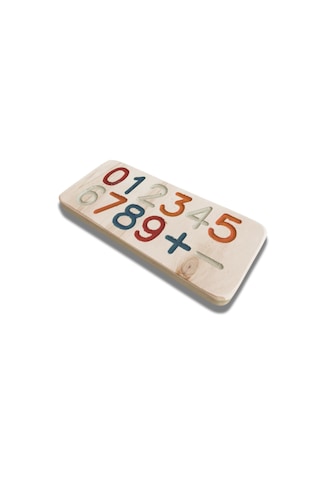 Doğal Ahşap Montessori Eğitim Aracı Çocuklar İçin Rakam Yazma Ve Matematik Tableti