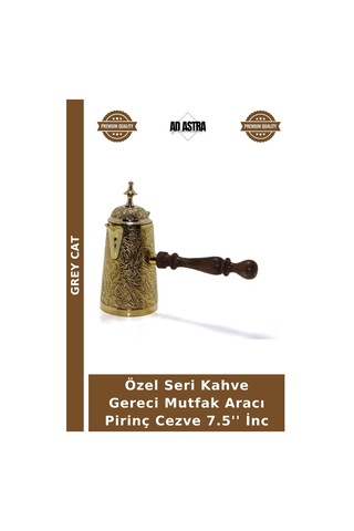 Özel Seri Kahve Gereci Mutfak Aracı Pirinç Cezve 7.5'' İnc