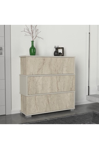 Dekorister Napolyon Ayakkabılık Kumtaşı - Traverten Beyaz