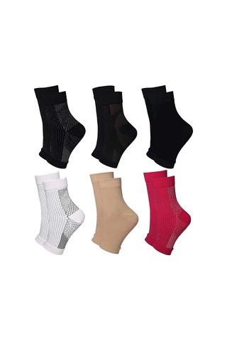 Vkemall Çorap 6 Çift Dr Sock Soothers Çorapları Yorgunluk Karşıtı Kompresyon Ayak Manşonu Dest
