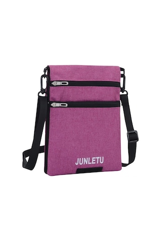 Fortunelane Yolculuk Belgeleri İçin Su Geçirmez Çift Katlı Nylon Boyun Çantası - Pembe Ayarlanabilir Askı, Gizli Cep Kırmızı Kırmızı