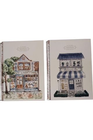 Keskin A4 80 Yaprak Karton Kapaklı Spiralli Kareli Defter La Plume