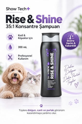 Showtech Kabartıcı Ve Dolgunlaştırıcı Köpek Şampuanı 300 Ml 35:1 Konsantre