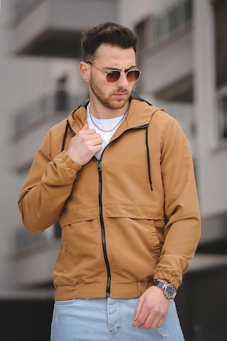 Oksit Antonin Bel Ve Kol Lastikli Slim Fit Erkek Mevsimlik Mont Yağmurluk 001