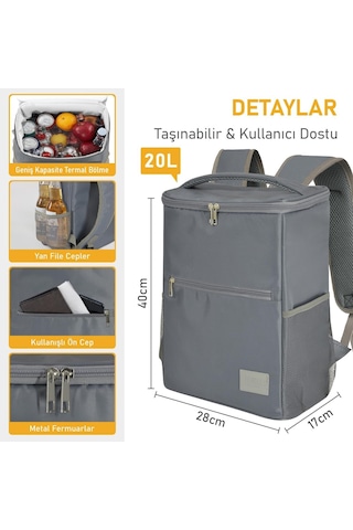 Haegs Termal Sırt Çantası Yalıtımlı Termos Soğutucu Çanta, Erkek Kadın Buzluk Çanta Soğutucu, Kamp Plaj Balı Çok Renkli