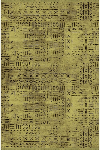 Vadi Şönil Haki Rengi Modern Makine Dokuma Halı-8014-441 Yeşil
