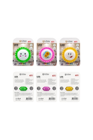 10 Adet Papyatya Ledli Gece Lambası Gc-09 5468 Renkli