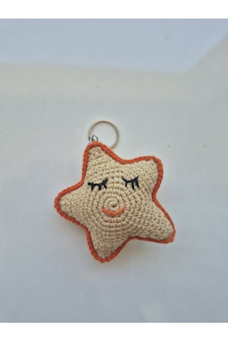 Deniz Yıldızı Anahtarlık 3 Adet Amigurumi Kahverengi Deniz Yıldızı Anahtarlık 3 Adet Amigurumi Kahverengi