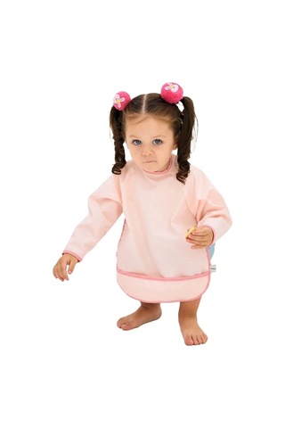 Miniboni Oyun & Mama Önlüğü Uzun Kollu - Pink