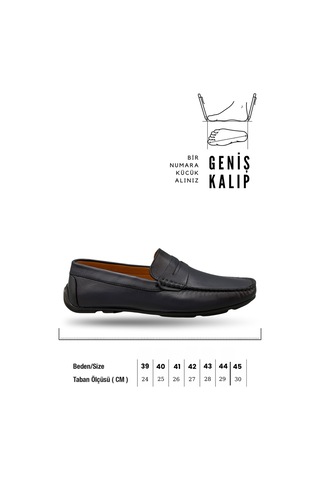 Sermoda Erkek Loafer - Hakiki Deri Rok Loafer Erkek Ayakkabı Lacivert
