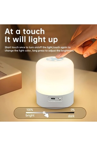 Boatshop1 2 Adet Led Dokunmatik Akıllı Işık Büyük Boy Yatak Odası Oturma Odası Koridor Mutfak Dolap Gardırop Ayarlanabilir Sıcak Beyaz Gece Lambası