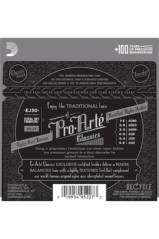 D'addario Ej30 Pro-arte Rectified Normal Tension Klasik Gitar Teli
