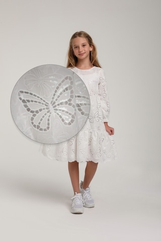 Xo Kids Kız Çocuk Elbise 5-9 Yaş 35944 Beyaz