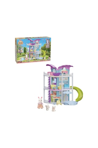 04149 Doğa Ailesi Masal Evi Kaydıraklı Çok Renkli