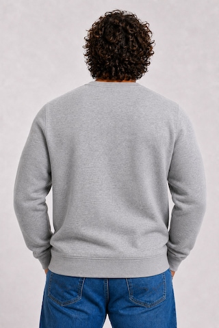 Starbattal Erkek Büyük Beden Sıfır Yaka 3ip Sweat Black 24202 Grı Melanj-2853 Gri Melanj