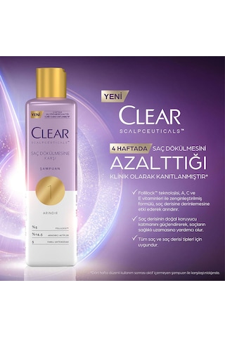 Clear Scalpceuticals Saç Bakım Şampuanı Saç Dökülmesine Karşı 300 Ml X2