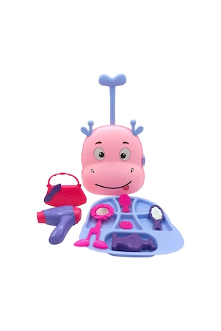 Oyuncak Makyaj Seti Çekçekli Valizli Çantalı Makyaj Seti 8 Parça