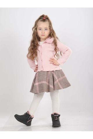 Xo Kids Kız Çocuk Elbise 1-5 Yaş 4815 Pembe