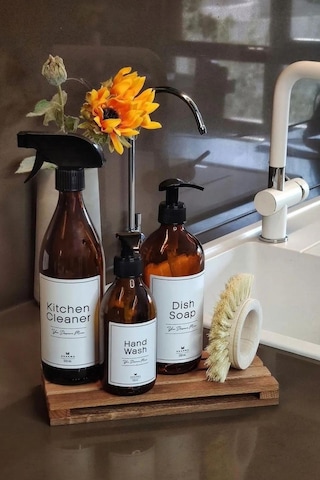Khakma Standlı Fırçalı Bulaşık Deterjanı Kitchen Cleaner 3lü Set