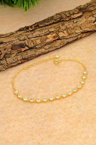 Silvera Telkari Su Yolu Gümüş Bileklik Altın Rengi Kadın Suyolu Gümüş Bileklik 925 Ayar St372 Altın Kaplama