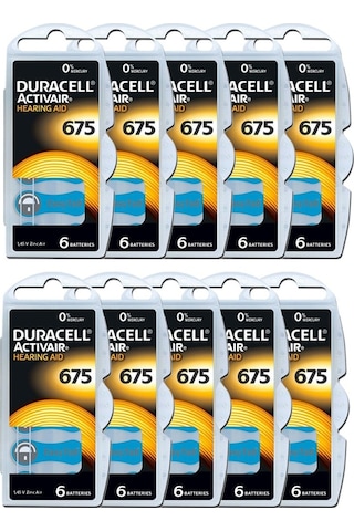 Duracell Activair PR44 675 Numara İşitme Cihazı Pili 6 x 10'lu