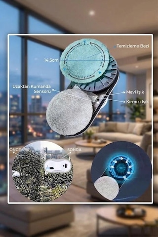 Delux Serisi Mikro Fiber Yedek Bez Temizlik Seti Cam Silme Temizleme Robotu Bezi 5 Li Set S9 Çok Renkli