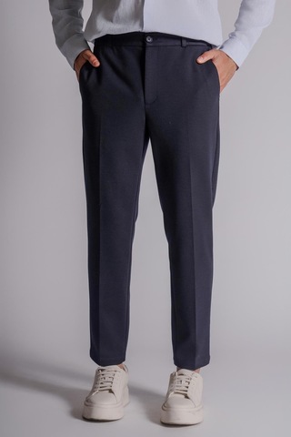 Beli Yarım Lastikli Chino Slim Fit Crop Pantolon Siyah Lacivert