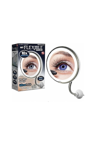 Mobee Flexible 10x Zoomlu Esnek ve Işıklı Makyaj Aynası