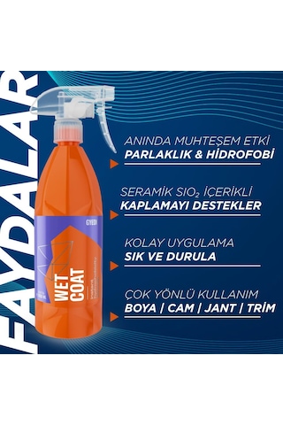 Gyeon Q²m Wetcoat Nano Boya Koruma Seramik Sprey Hızlı Cila500 Ml