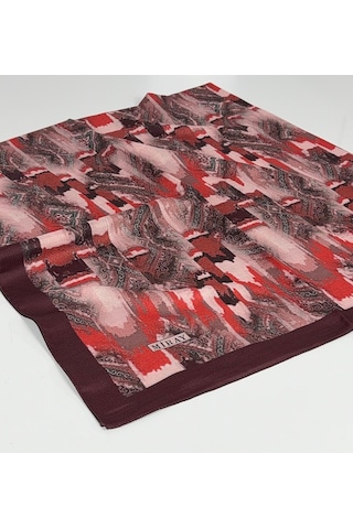 Miray Nevada Büyük Boy Organik Pamuk Eşarp - 120 X 120 - 06451 Bordo