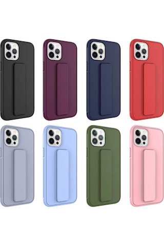 Apple Uyumlu iPhone 12 Pro Max Zore Qstand Kapak